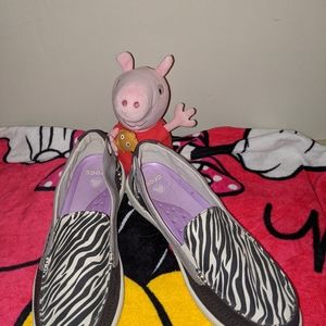 Crocs Zebra Print Canvas Slip Ons